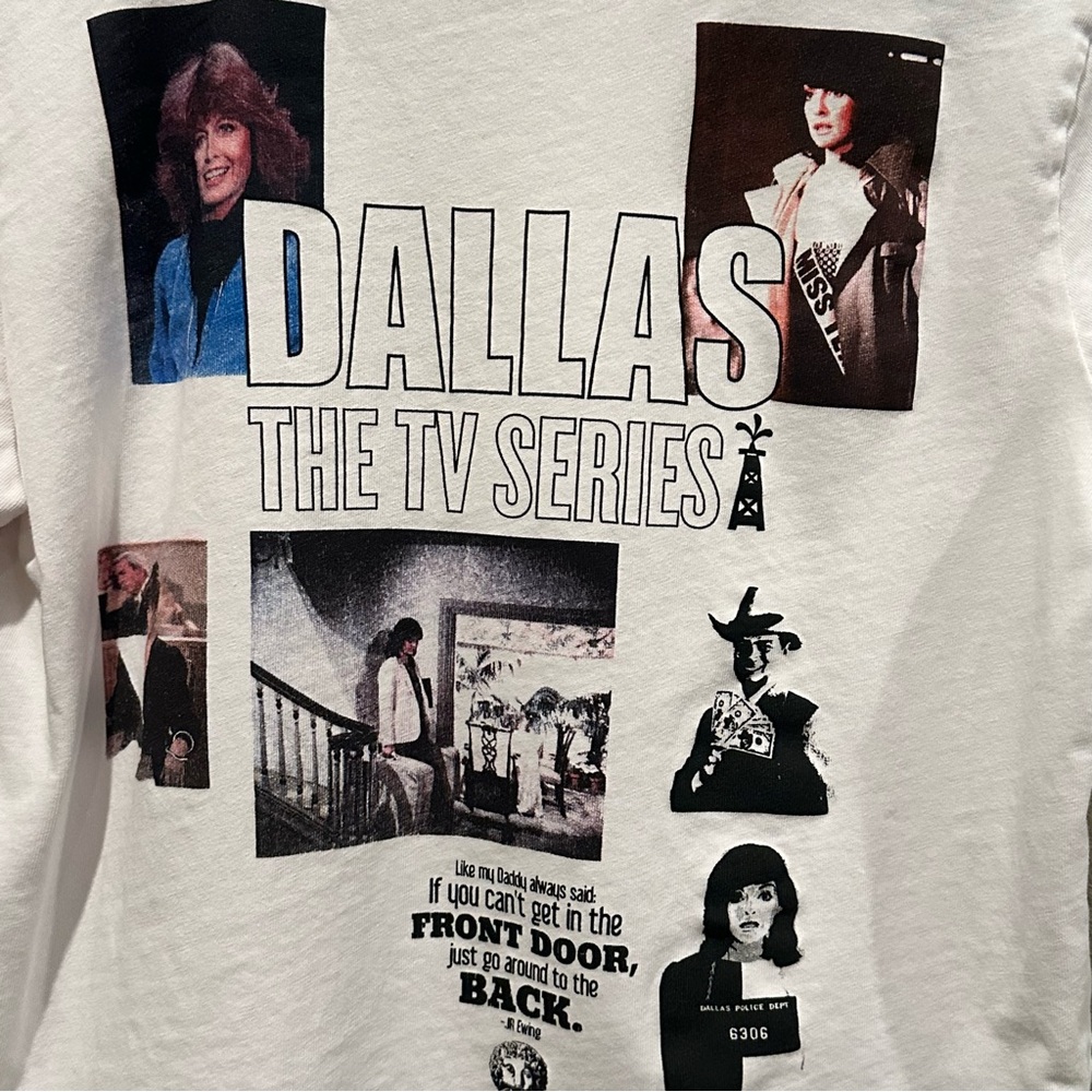 (Sold) Zara Dallas The TV Series Cropped Short Sleeve Shirt Women’s Size Large - Picture 5 of 7
